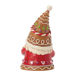 Jim Shore Heartwood Creek: Gingerbread Christmas Gnome Holding Train Figurine sparkle-castle