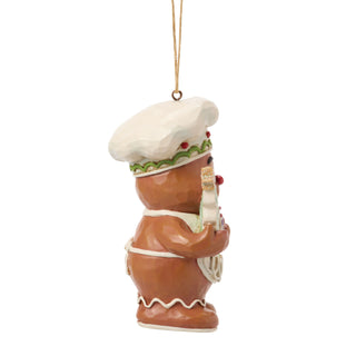 Jim Shore Heartwood Creek: Gingerbread Christmas Man With Cookies Hanging Ornament sparkle-castle