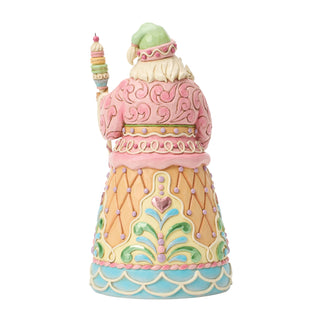 Jim Shore Heartwood Sweets: Santa With Macaron Staff Figurine sparkle-castle
