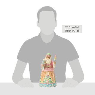Jim Shore Heartwood Sweets: Santa With Macaron Staff Figurine sparkle-castle