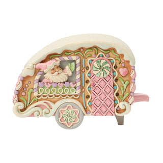 Jim Shore Heartwood Sweets: Santa's Camper Lit Figurine sparkle-castle