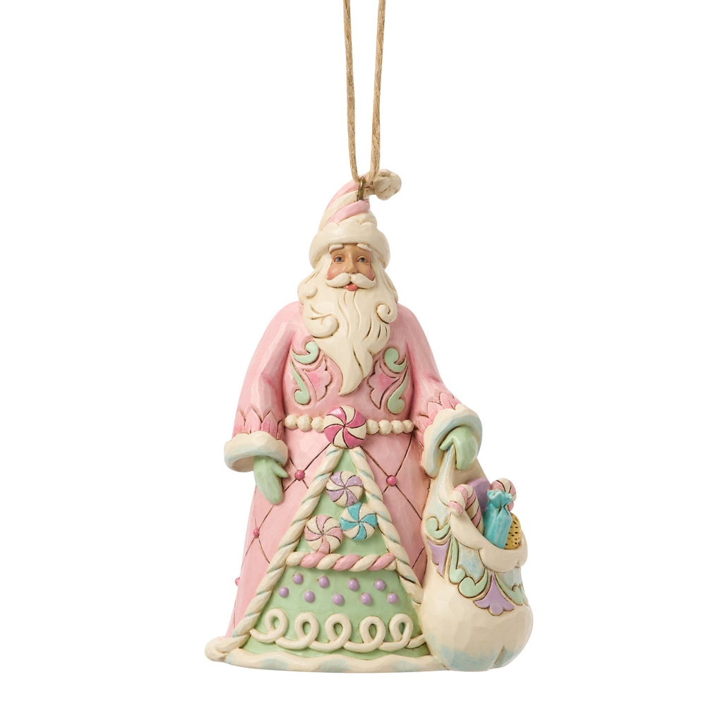 Jim Shore Heartwood Sweets: Santa With Bag of Candy Hanging Ornament ...