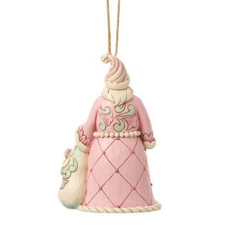 Jim Shore Heartwood Sweets: Santa With Bag of Candy Hanging Ornament sparkle-castle