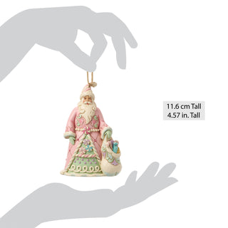 Jim Shore Heartwood Sweets: Santa With Bag of Candy Hanging Ornament sparkle-castle