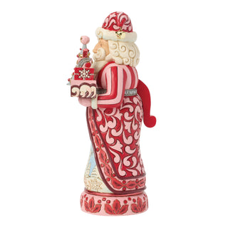 Jim Shore Heartwood Creek: Royal Traditions Red & Pink Santa Nutcracker Figurine sparkle-castle