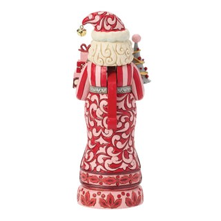 Jim Shore Heartwood Creek: Royal Traditions Red & Pink Santa Nutcracker Figurine sparkle-castle