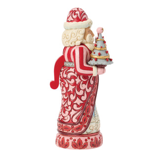 Jim Shore Heartwood Creek: Royal Traditions Red & Pink Santa Nutcracker Figurine sparkle-castle