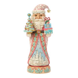 Jim Shore Heartwood Creek: Royal Traditions Pastel Santa Nutcracker Figurine sparkle-castle