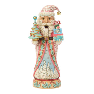 Jim Shore Heartwood Creek: Royal Traditions Pastel Santa Nutcracker Figurine sparkle-castle