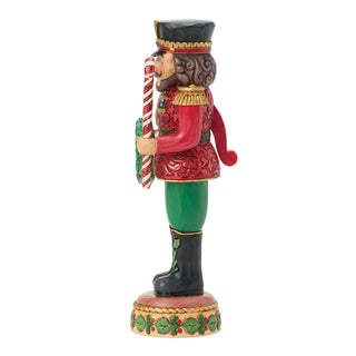 Jim Shore Heartwood Creek: Royal Traditions Red & Green Toy Soldier Nutcracker Figurine sparkle-castle