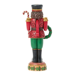 Jim Shore Heartwood Creek: Royal Traditions Red & Green Toy Soldier Nutcracker Figurine sparkle-castle