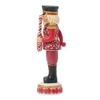 Jim Shore Heartwood Creek: Royal Traditions Red & Pink Toy Soldier Nutcracker Figurine sparkle-castle