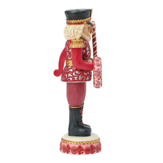 Jim Shore Heartwood Creek: Royal Traditions Red & Pink Toy Soldier Nutcracker Figurine sparkle-castle