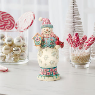 Jim Shore Heartwood Creek: Royal Traditions Pastel Snowman Nutcracker Figurine sparkle-castle