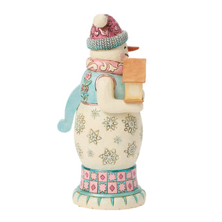 Jim Shore Heartwood Creek: Royal Traditions Pastel Snowman Nutcracker Figurine sparkle-castle