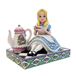 Jim Shore Disney Traditions: Alice With Teapot Figurine sparkle-castle
