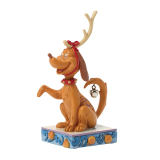 Jim Shore The Grinch: Max With Bell On Tail Figurine sparkle-castle