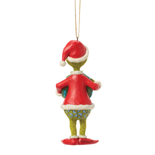 Jim Shore The Grinch: Dated 2026 Holding Wreath Hanging Ornament sparkle-castle