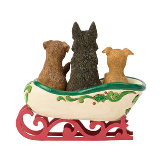 Jim Shore Heartwood Creek: Santa's Rescue Sleigh Figurine sparkle-castle