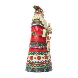 Jim Shore Heartwood Creek: Laplander Santa With Rocking Horse Figurine sparkle-castle