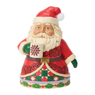 Jim Shore Heartwood Creek: Santa Drinking Hot Cocoa Figurine sparkle-castle