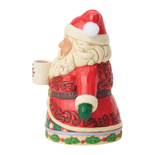 Jim Shore Heartwood Creek: Santa Drinking Hot Cocoa Figurine sparkle-castle