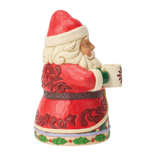 Jim Shore Heartwood Creek: Santa Drinking Hot Cocoa Figurine sparkle-castle