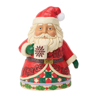 Jim Shore Heartwood Creek: Santa Drinking Hot Cocoa Figurine sparkle-castle