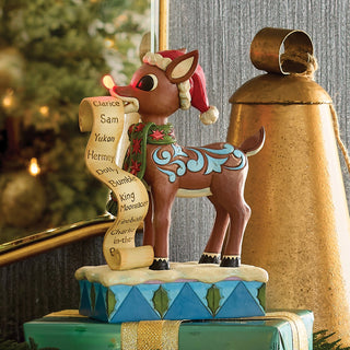 Jim Shore Rudolph Traditions: Rudolph with List in Mouth Figurine sparkle-castle