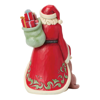 Jim Shore Heartwood Creek: Highland Glen Santa With Pet Dog Figurine sparkle-castle