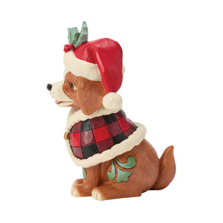 Jim Shore Heartwood Creek: Highland Glen Dog In Plaid Cape Figurine sparkle-castle