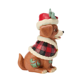 Jim Shore Heartwood Creek: Highland Glen Dog In Plaid Cape Figurine sparkle-castle