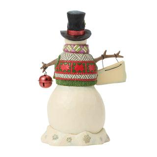 Jim Shore Heartwood Creek: Snowman With Hanging Sign Figurine sparkle-castle