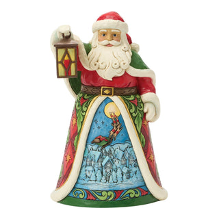 Jim Shore Heartwood Creek: Santa with Lantern LED Figurine sparkle-castle
