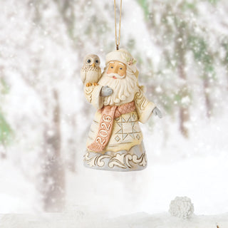 Jim Shore Heartwood Creek: White Woodland Dated 2026 Santa Hanging Ornament sparkle-castle