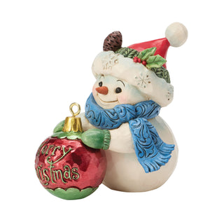 Jim Shore Heartwood Creek: Snowman Ball Ornament Miniature Figurine sparkle-castle