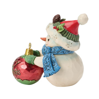 Jim Shore Heartwood Creek: Snowman Ball Ornament Miniature Figurine sparkle-castle
