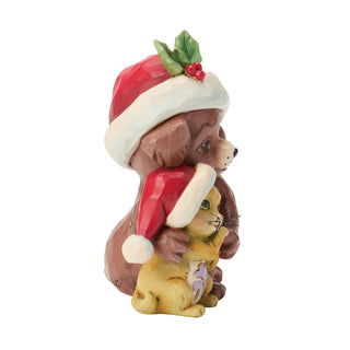 Jim Shore Heartwood Creek: Dog and Cat Hugging Miniature Figurine sparkle-castle