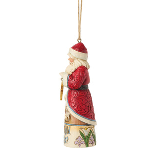 Jim Shore Heartwood Creek: Santa What Child Is This Hanging Ornament sparkle-castle