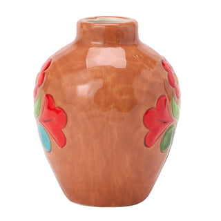 Jim Shore Heartwood Creek: Terracotta with Floral Vase Vase