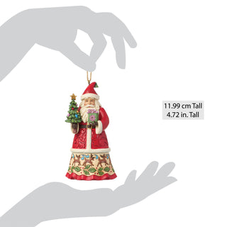 Jim Shore Heartwood Creek: Santa With Gifts Hanging Ornament sparkle-castle