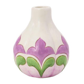Jim Shore Heartwood Creek: White with Floral Vase Vase