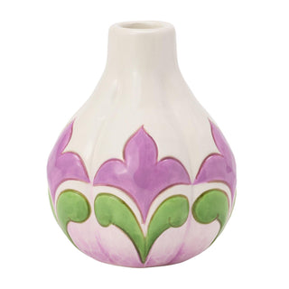 Jim Shore Heartwood Creek: White with Floral Vase Vase