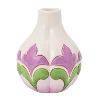Jim Shore Heartwood Creek: White with Floral Vase Vase