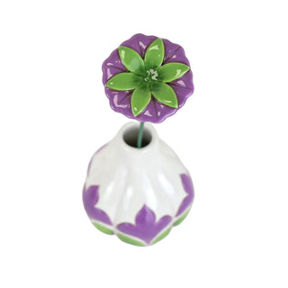 Jim Shore Heartwood Creek: White with Floral Vase Vase