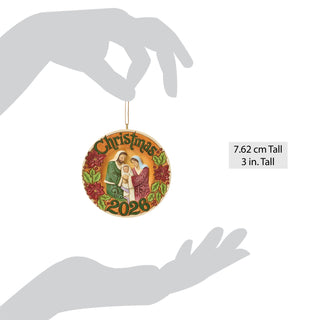 Jim Shore Heartwood Creek: Dated 2026 Holy Family Coin Hanging Ornament sparkle-castle