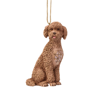 Jim Shore Heartwood Creek: Golden Doodle Dog Hanging Ornament sparkle-castle