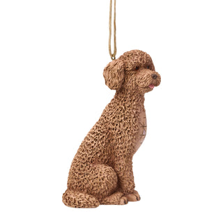 Jim Shore Heartwood Creek: Golden Doodle Dog Hanging Ornament sparkle-castle