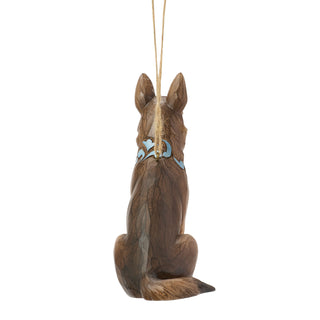 Jim Shore Heartwood Creek: German Shepherd Dog Hanging Ornament sparkle-castle