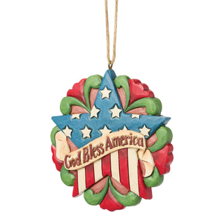 Jim Shore Heartwood Creek: Patriotic Star Hanging Ornament sparkle-castle